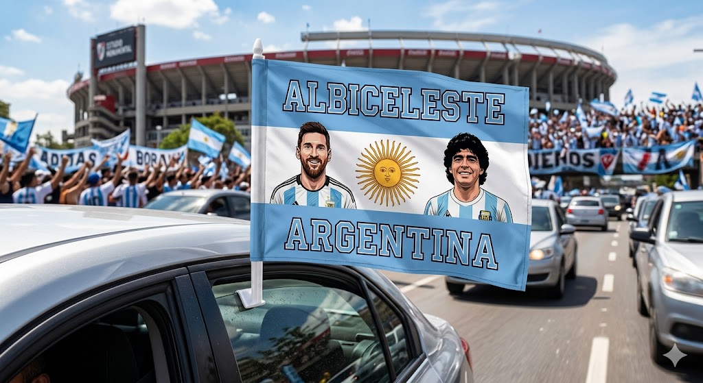 Argentina car window flag