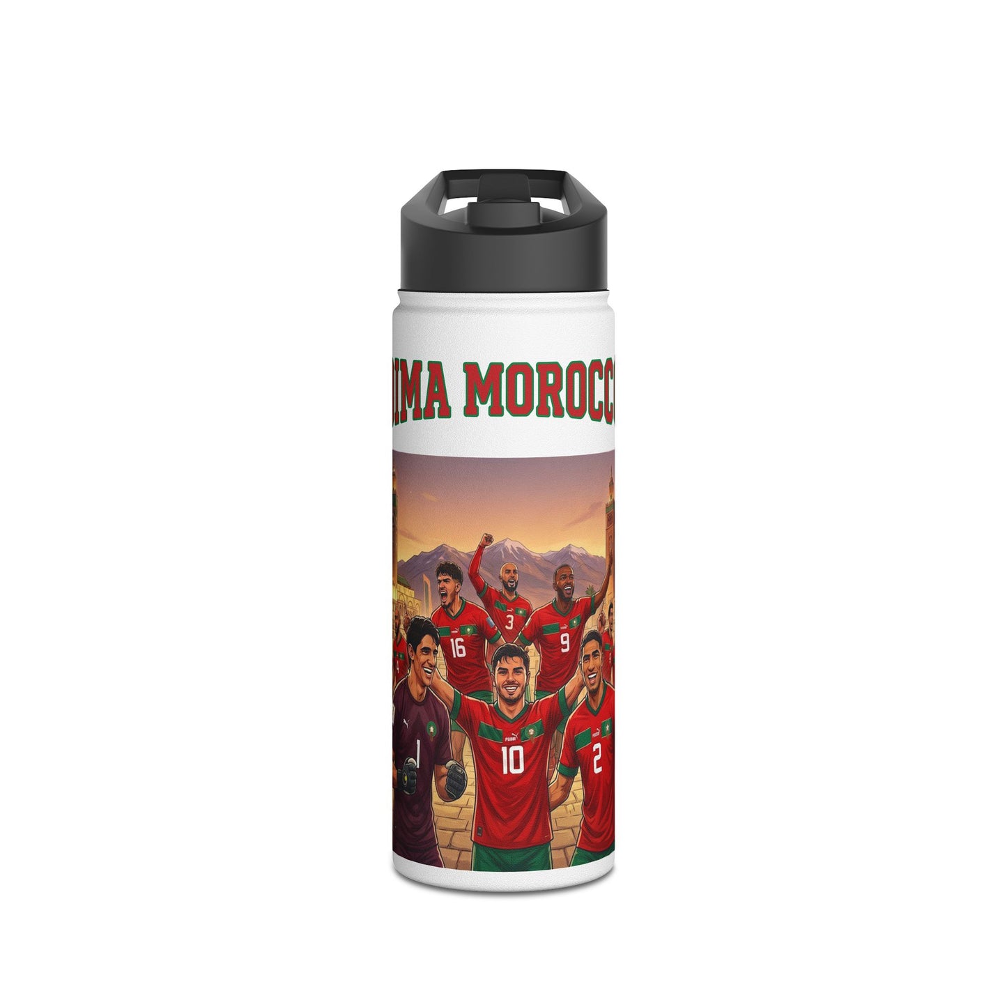 Morocco Team Stainless Steel Water Bottle