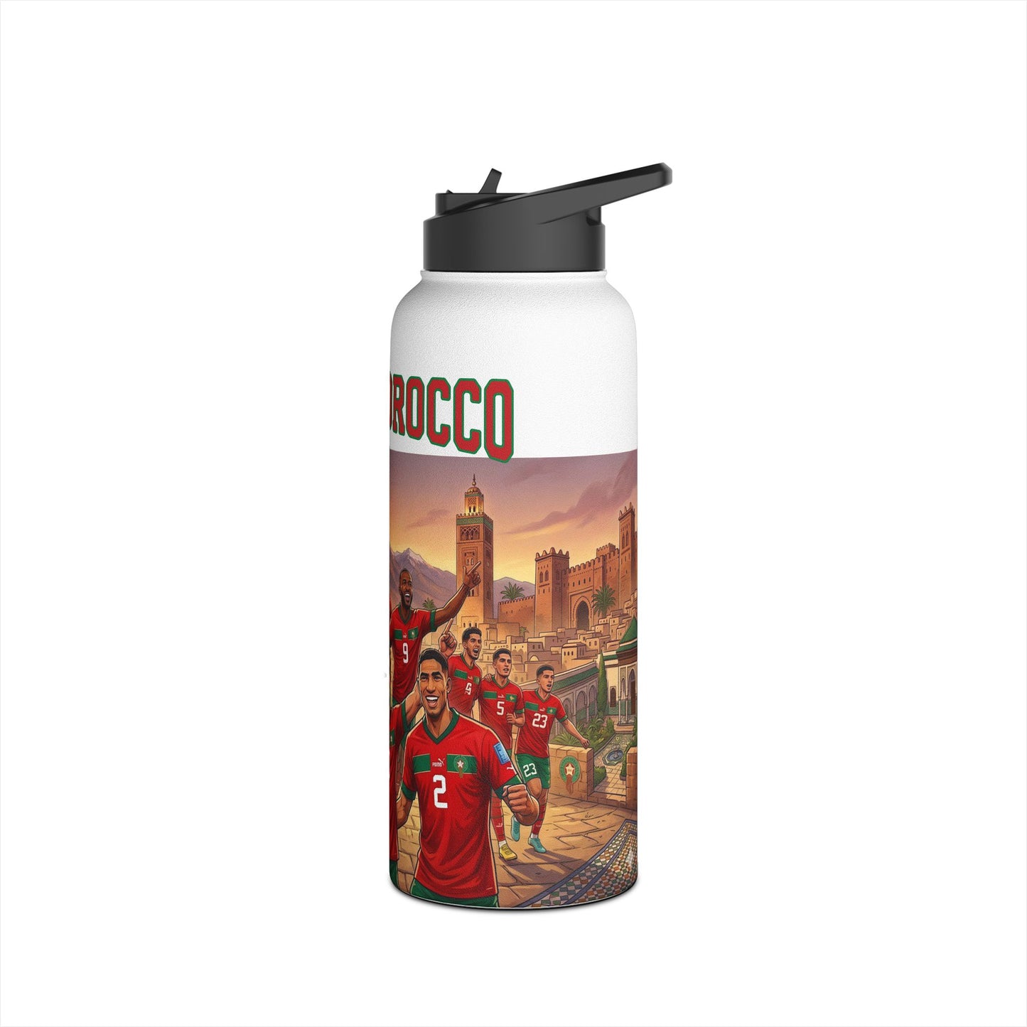 Morocco Team Stainless Steel Water Bottle