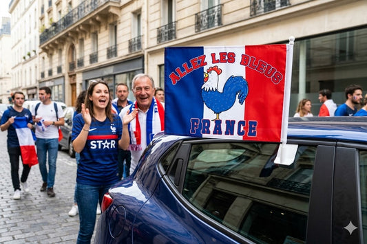 France car window flag