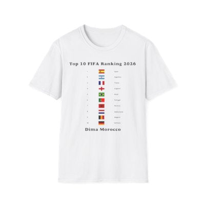 Morocco 2026 Top 10 FIFA Ranking Unisex Softstyle T-Shirt